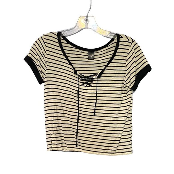 Empyre Vintage 2 Pc Crop Tops Gray and Striped Women’s Size Medium - Picture 7 of 12